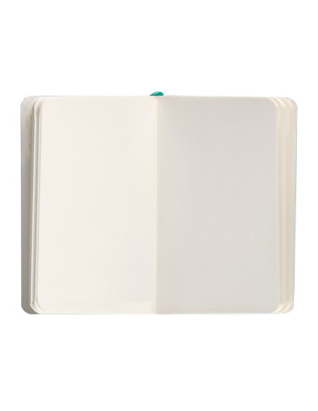 Cuaderno con gomilla antartik notes tapa blanda a6 hojas lisas turquesa 100 hojas 80 gr fsc