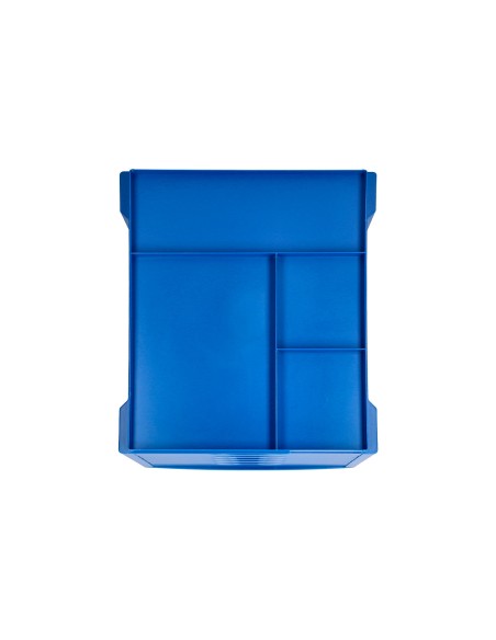 Fichero cajones de sobremesa q-connect bandeja organizadora superior 6 cajones color azul opaco