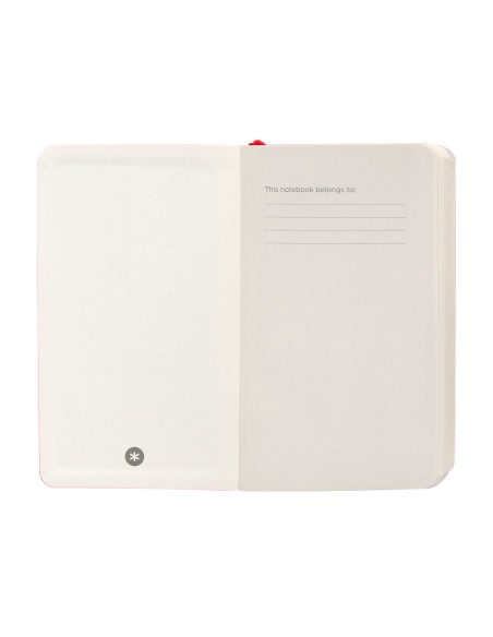 Cuaderno con gomilla antartik notes tapa blanda a6 cuadricula rojo 100 hojas 80 gr fsc