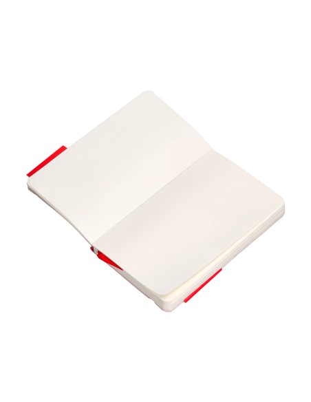 Cuaderno con gomilla antartik notes tapa blanda a6 hojas lisas rojo 100 hojas 80 gr fsc