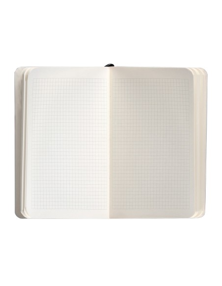 Cuaderno con gomilla antartik notes tapa blanda a6 cuadricula negro 100 hojas 80 gr fsc