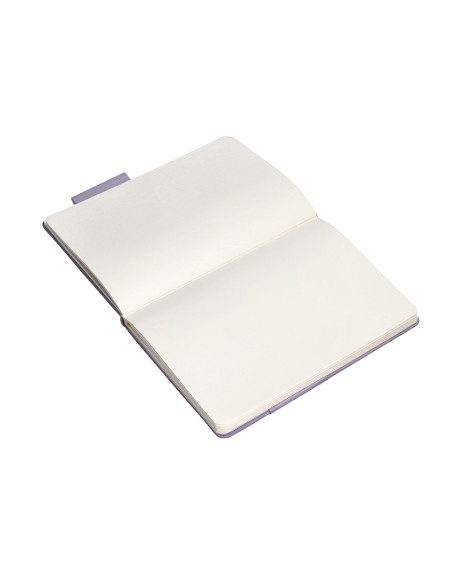 Cuaderno con gomilla antartik notes tapa dura a5 hojas lisas morado y amarillo 100 hojas 80 gr fsc