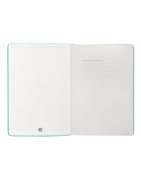 Cuaderno con gomilla antartik notes tapa dura a5 hojas puntos rosa y turquesa 100 hojas 80 gr fsc