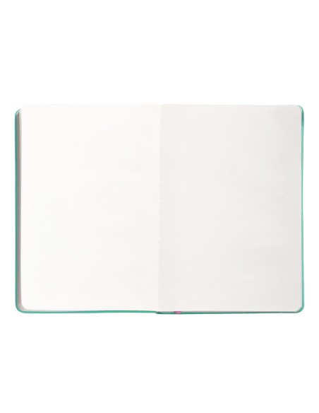 Cuaderno con gomilla antartik notes tapa dura a5 hojas lisas rosa y turquesa 100 hojas 80 gr fsc
