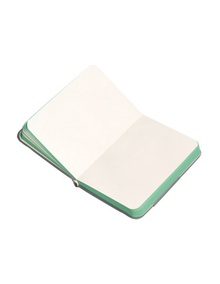 Cuaderno con gomilla antartik notes tapa dura a7 hojas lisas gris y turquesa 80 hojas 80 gr fsc