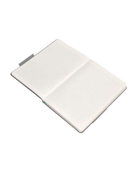 Cuaderno con gomilla antartik notes tapa dura a5 hojas cuadricula gris y turquesa 100 hojas 80 gr fsc