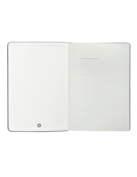 Cuaderno con gomilla antartik notes tapa dura a5 hojas puntos gris y turquesa 100 hojas 80 gr fsc