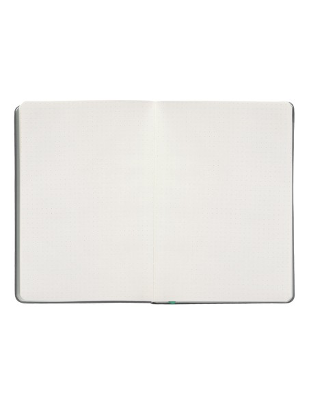 Cuaderno con gomilla antartik notes tapa dura a5 hojas puntos gris y turquesa 100 hojas 80 gr fsc