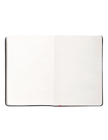 Cuaderno con gomilla antartik notes tapa dura a5 hojas lisas negro y rojo 100 hojas 80 gr fsc