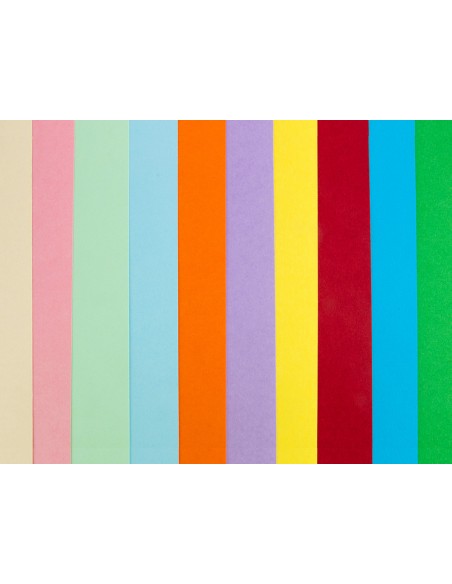 Cartulina liderpapel a4 180g/m2 25 colores surtidos paquete de 100 hojas