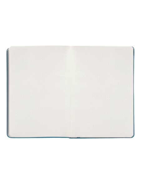 Cuaderno con gomilla antartik notes tapa dura a5 hojas puntos azul claro 100 hojas 80 gr fsc