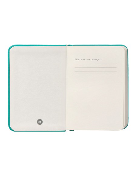 Cuaderno con gomilla antartik notes tapa dura a7 hojas lisas turquesa 80 hojas 80 gr fsc