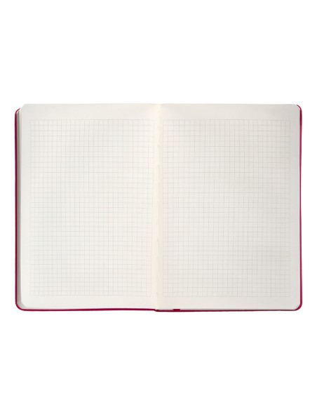 Cuaderno con gomilla antartik notes tapa dura a5 hojas cuadricula burdeos 100 hojas 80 gr fsc
