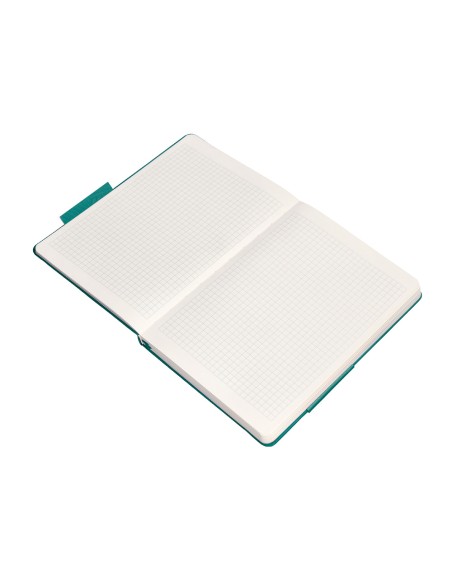 Cuaderno con gomilla antartik notes tapa dura a5 hojas cuadricula verde aguamarina 100 hojas 80 gr