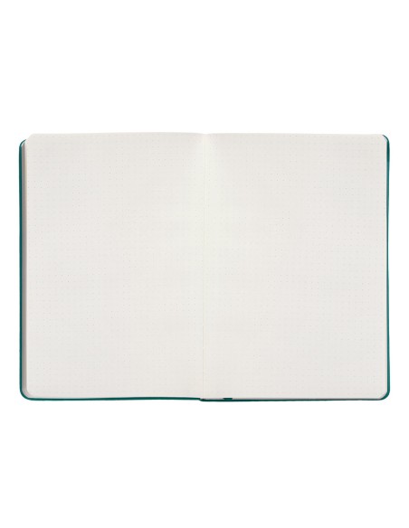 Cuaderno con gomilla antartik notes tapa dura a5 hojas puntos verde aguamarina 100 hojas 80 gr fsc