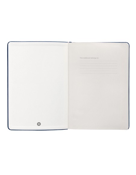 Cuaderno con gomilla antartik notes tapa dura a5 hojas puntos azul marino 100 hojas 80 gr fsc