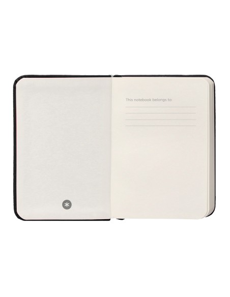 Cuaderno con gomilla antartik notes tapa dura a7 hojas lisas negro 80 hojas 80 gr fsc