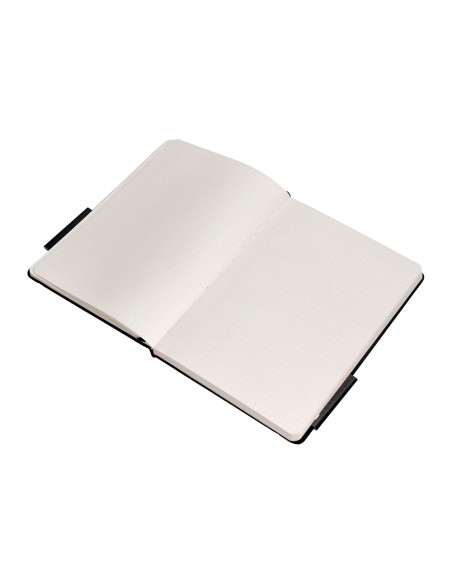 Cuaderno con gomilla antartik notes tapa dura a5 hojas puntos negro 100 hojas 80 gr fsc