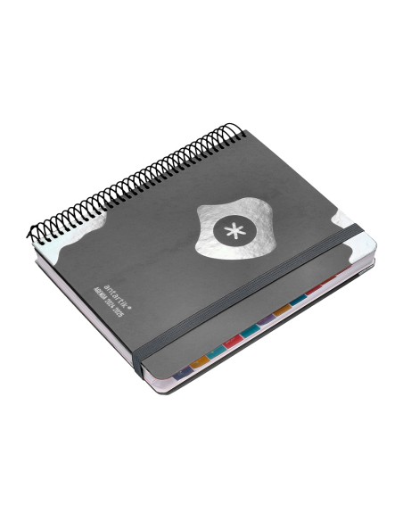 Agenda escolar antartik año 24 - 25 curso coleccion maximal black día página a5