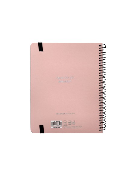 Agenda escolar antartik año 24 - 25 curso coleccion minimal pink día página a5