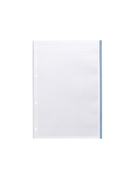 Recambio liderpapel a4 200+50 hojas 90gr cuadro 5mm 4 taladros bandas de 5 colores