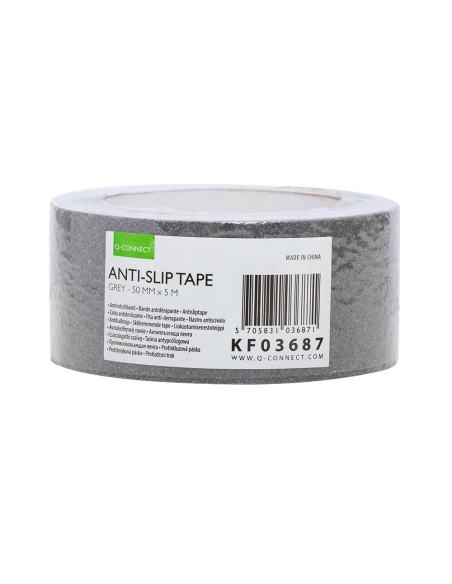 Cinta antideslizante q-connect gris 5 m x 50 mm