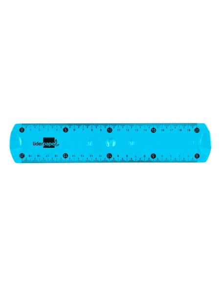 Regla liderpapel plastico flexible 20 cm colores surtidos