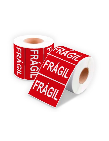 Etiqueta q-connect fragil 50x100 mm rollo de 200 unidades