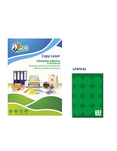 Etiqueta adhesiva tico verde f luorescentes...