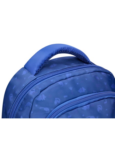 Mochila escolar liderpapel multibolsillo infantil azul dino 350x110x270 mm