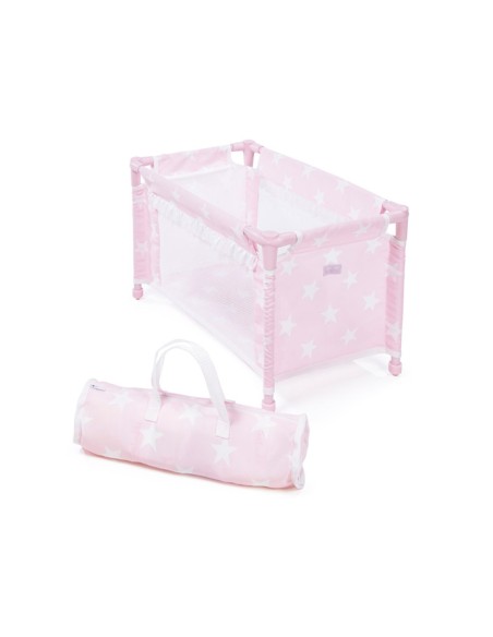 Cuna de viaje carlota color rosa 530x320x320 mm