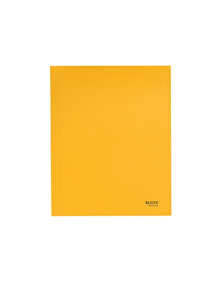 Subcarpeta leitz recycle con tres solapas din a4 carton 100% reciclable amarillo