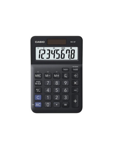 Calculadora casio ms-8f sobremesa 8 digitos tax...