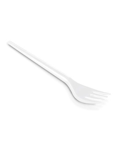 Tenedor de plastico blanco reutilizable paquete...