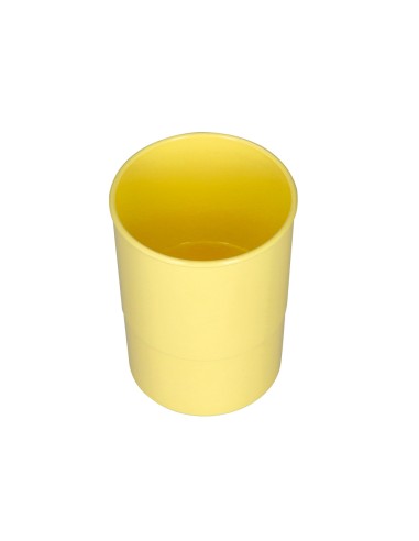 Cubilete portalapices q-connect amarillo pastel...