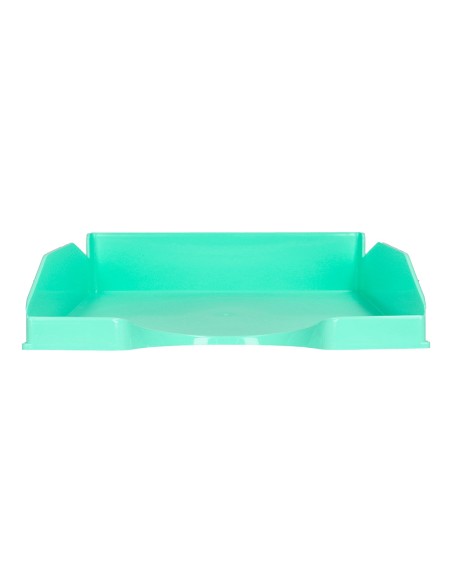 Bandeja sobremesa plastico q-connect verde menta opaco 240x70x340 mm