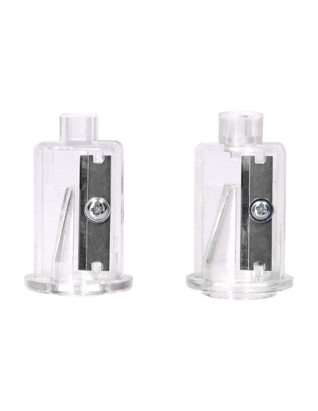 Sacapuntas q-connect kf14568 electrico de sobremesa cable usb/4 pilas aa afila cuchilla diametros de 6 a 12mm dos usos