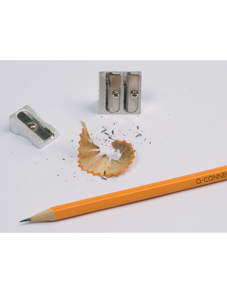 Sacapuntas q-connect metalico 2 usos cuña