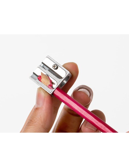 Sacapuntas q-connect metalico 2 usos cuña