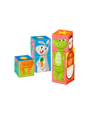 Puzle goula cubos de carton apilables match&mix...