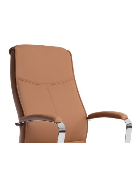 Silla q-connect direccion mode na simil piel base metalica alt max 1220 anc 510 prof 490 mm ruedas premium color crema