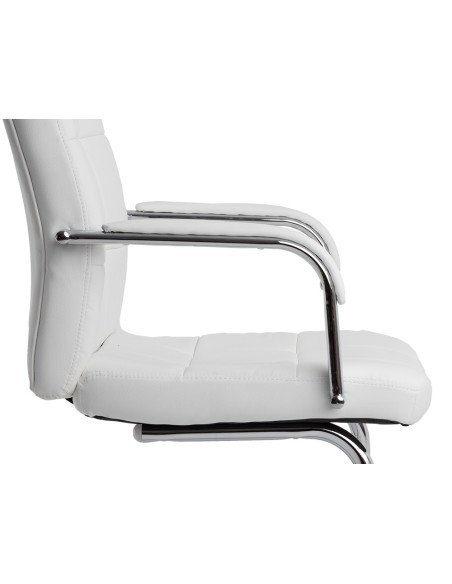 Silla q-connect escritorio pia ve simil piel base metalica alt max 1050 anc 610 prof 680 color blanco