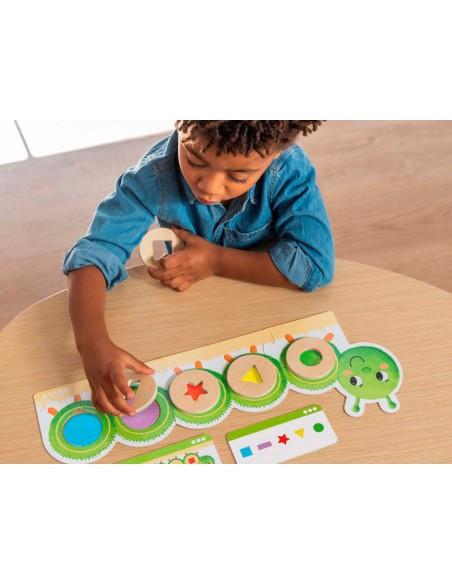 Juego goula didactico la oruga oli formas y colores