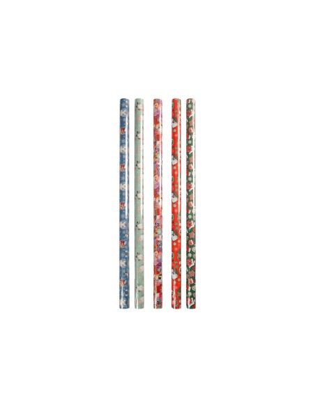 Papel de regalo liderpapel navidad rollo ancho 70 cm longitud 2 mt gramaje 60 gr diseños surtidos
