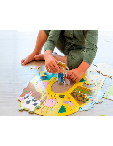 Puzle goula xxl granja 18 piezas