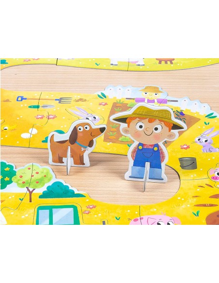 Puzle goula xxl granja 18 piezas