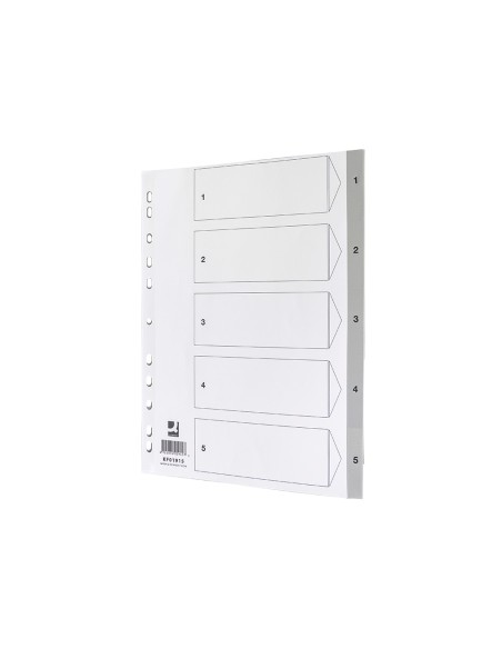 Separador numerico q-connect plastico 1-5 juego de 5 separadores din a4 multitaladro