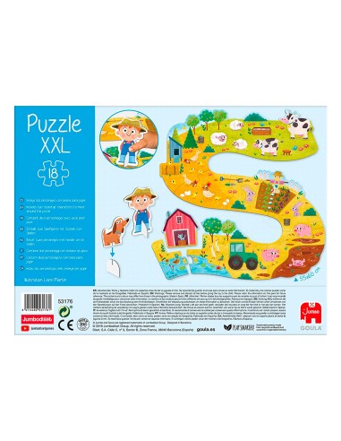 Puzle goula xxl granja 18 piezas