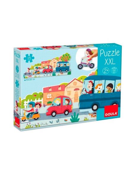Puzle goula xxl vehiculos 18 piezas