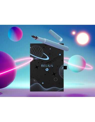 Pluma y funda de similpiel belius space b color...